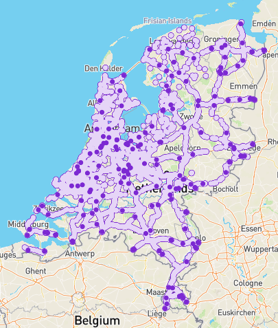 Samen met Panteia en CBS is NDW tot een 200-tal meetlocaties gekomen die een representatief landelijk beeld van het vrachtverkeer geven.